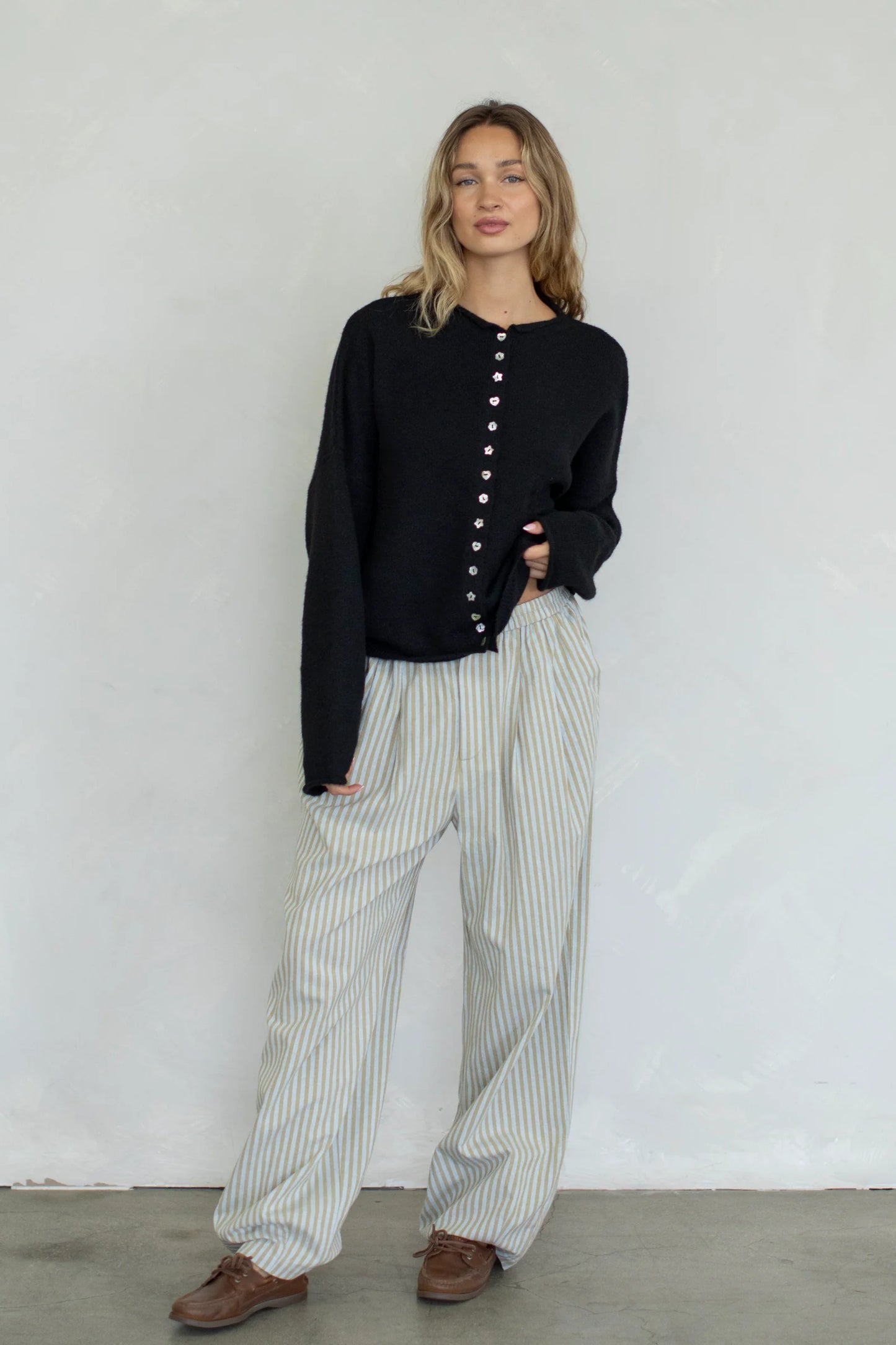 Lainey Multi Button Cardigan Black