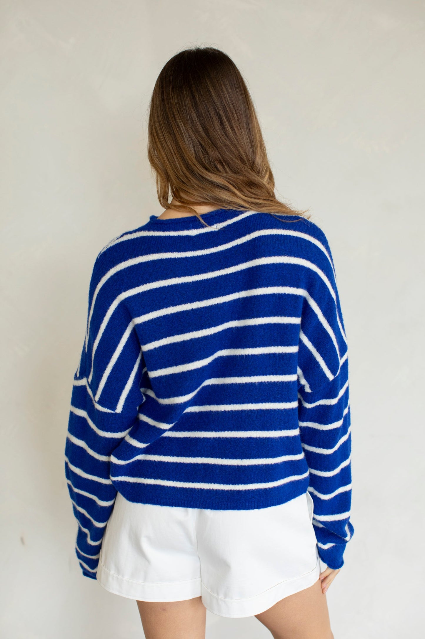 Lainey Cardigan Stripe Royal