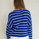 Lainey Cardigan Stripe Royal