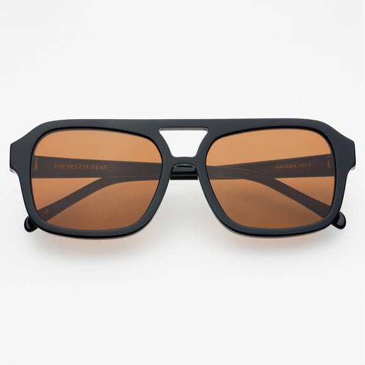 Havana Aviator Sunglasses Black