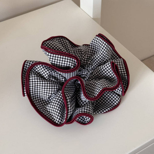 Polka Dot Gingham Scrunchie
