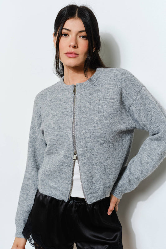 Kristan Zip Up Cardigan