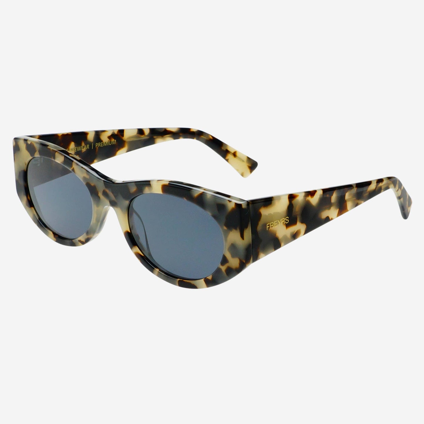 Layla Oval Sunglasses Gray Tortoise