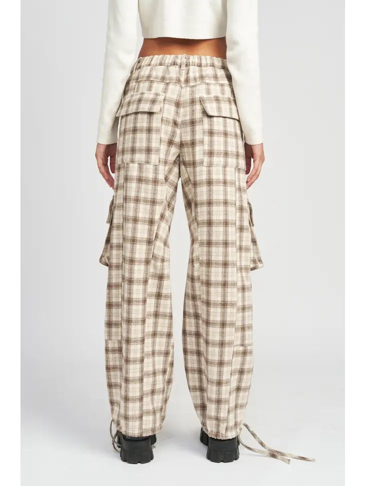 Frances Plaid Cargo Pant