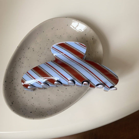 Vintage Striped Hair Claw