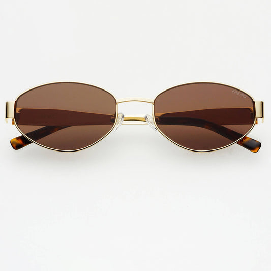 Soho Oval Sunglasses Gold/Brown