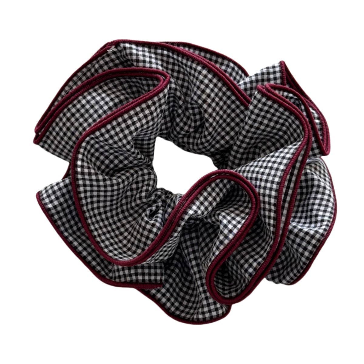Polka Dot Gingham Scrunchie