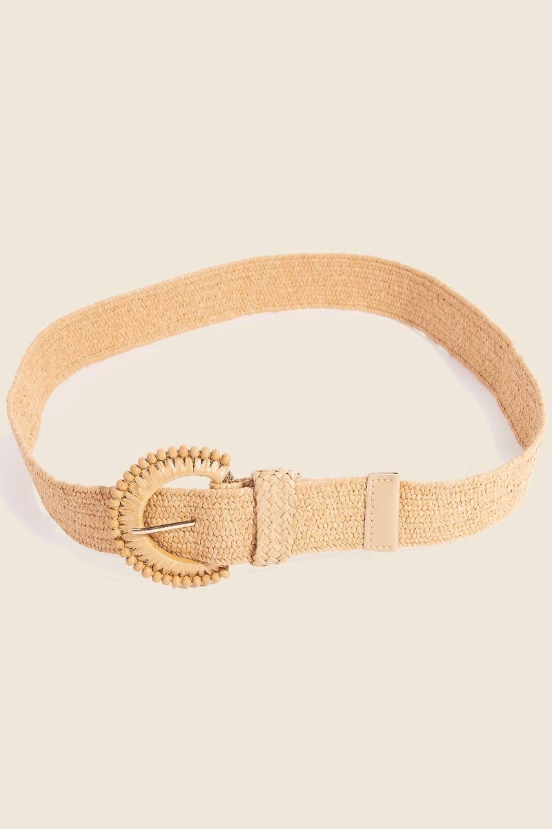 Woven Crescent Buckle Belt