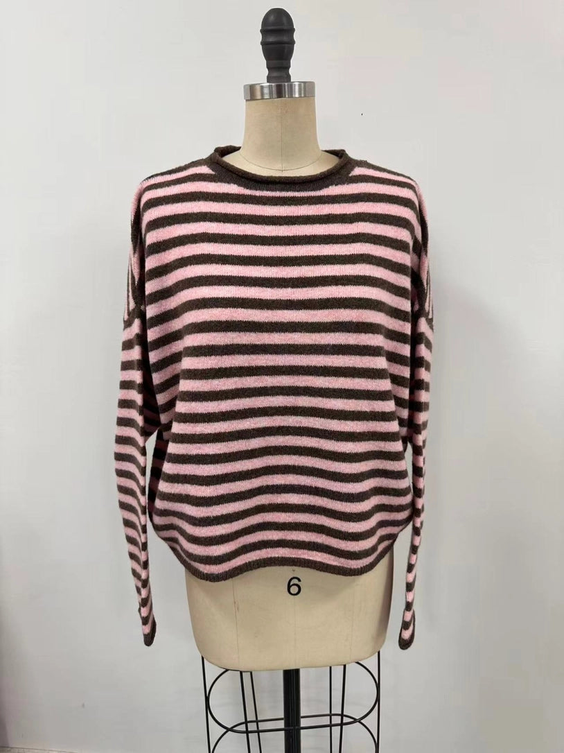 Linx Sweater Mocha Stripe