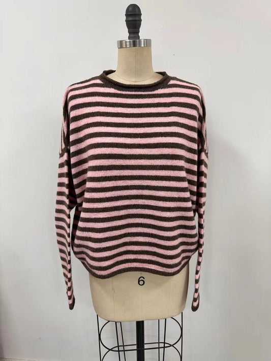 Linx Sweater Mocha Stripe