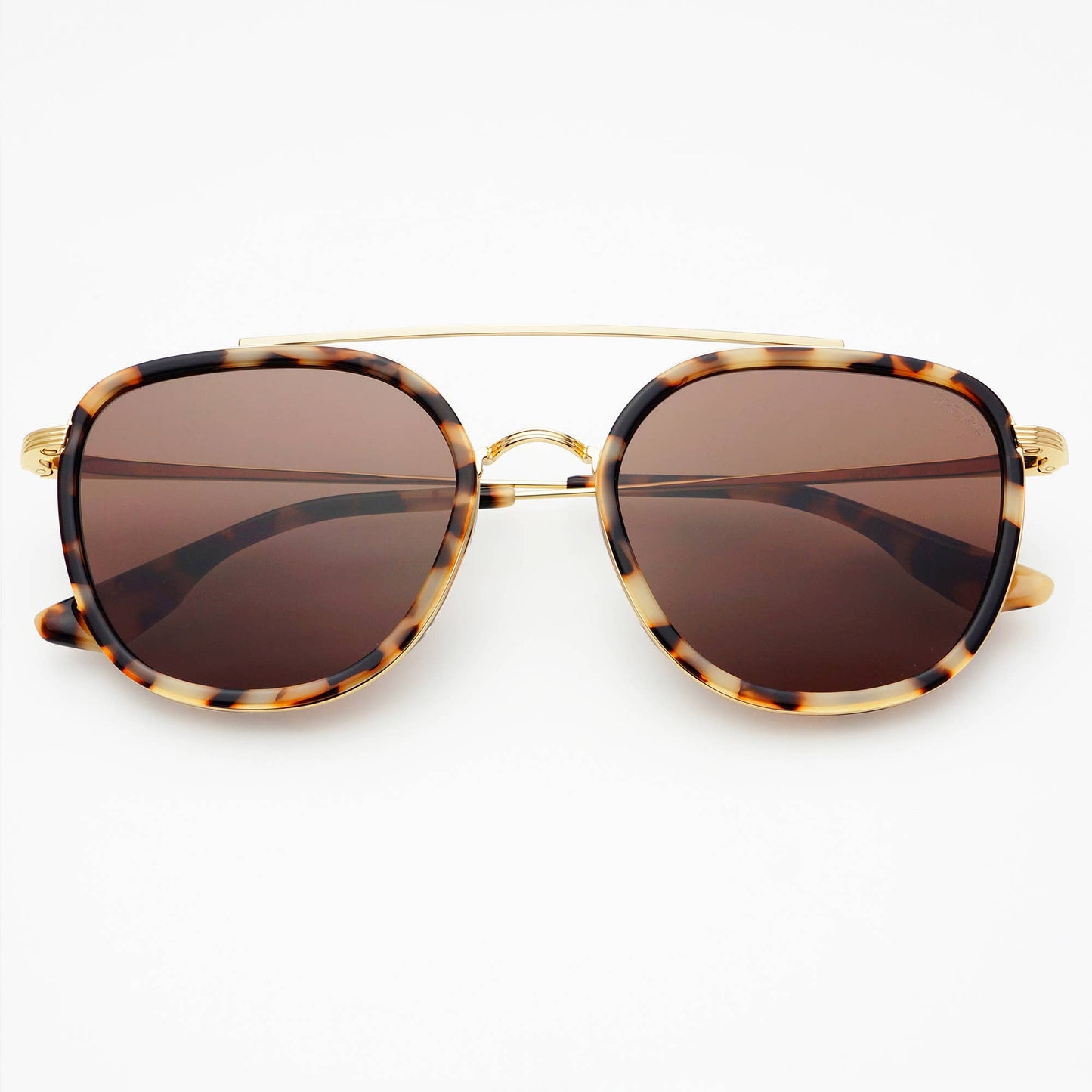 Weston Round Sunglasses Milky Tortoise / Brown