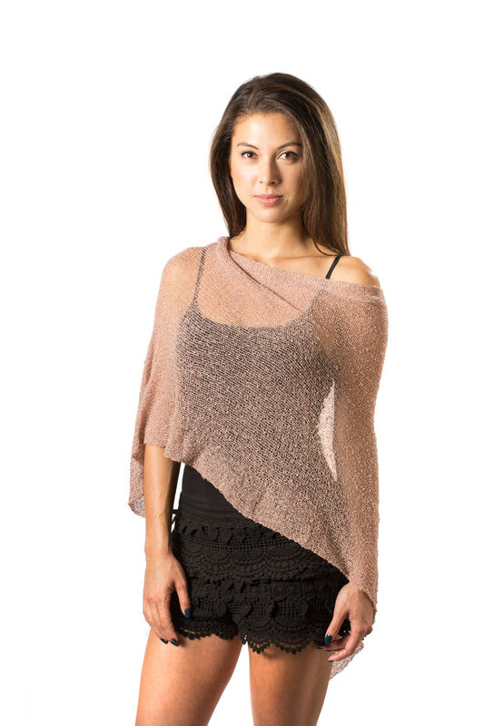 Katrina Sheer Poncho Champagne