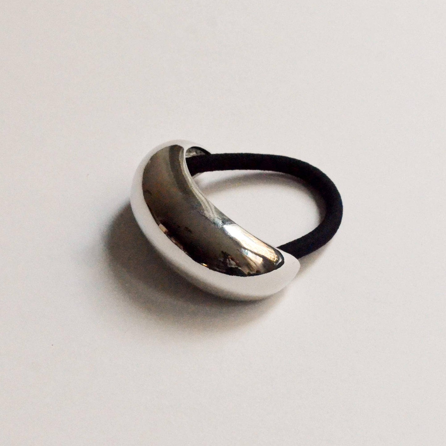 Izzy Crescent Metal Hair Tie Silver