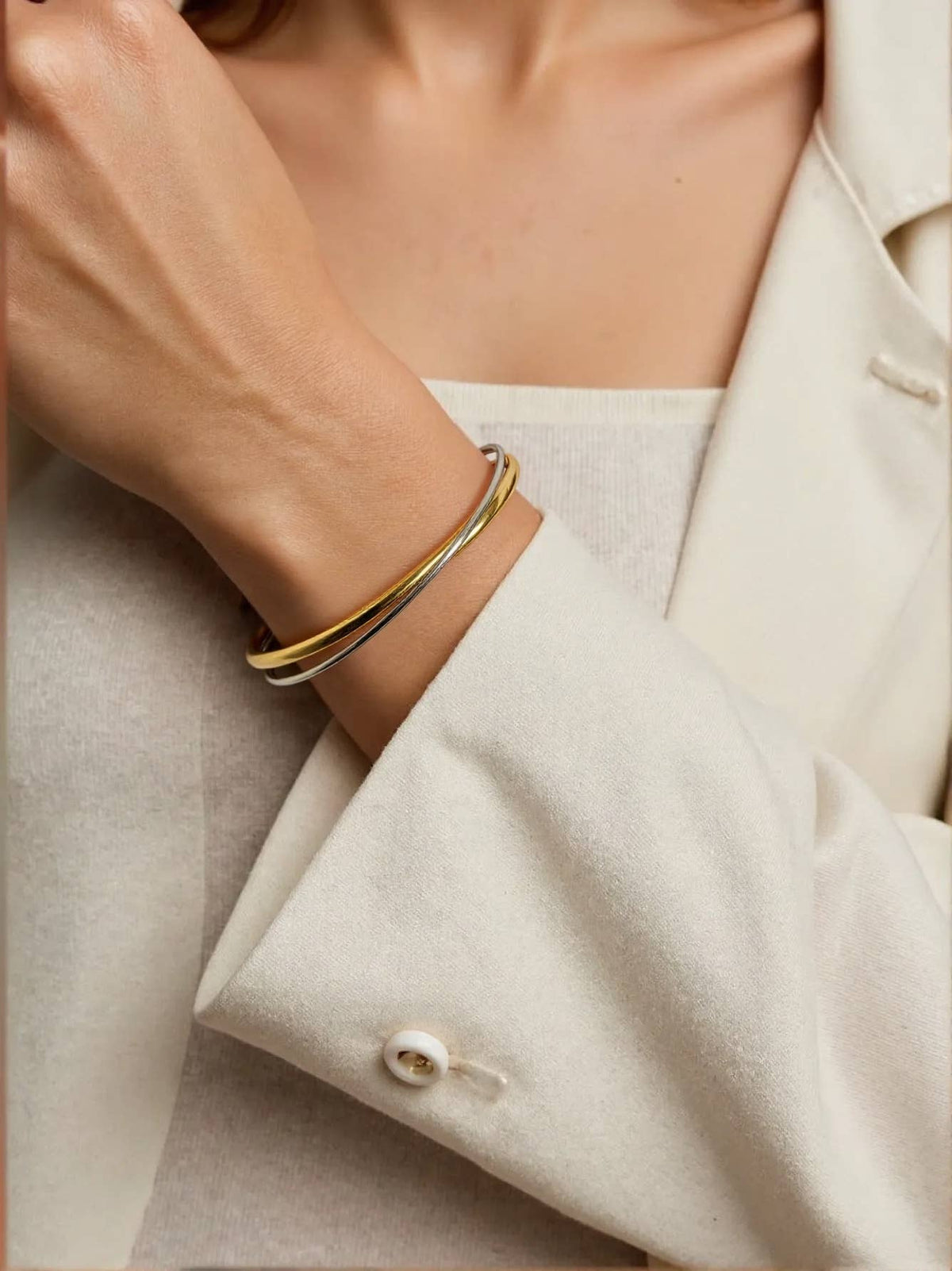 Crossover Cuff Bracelet: Multi-Colored