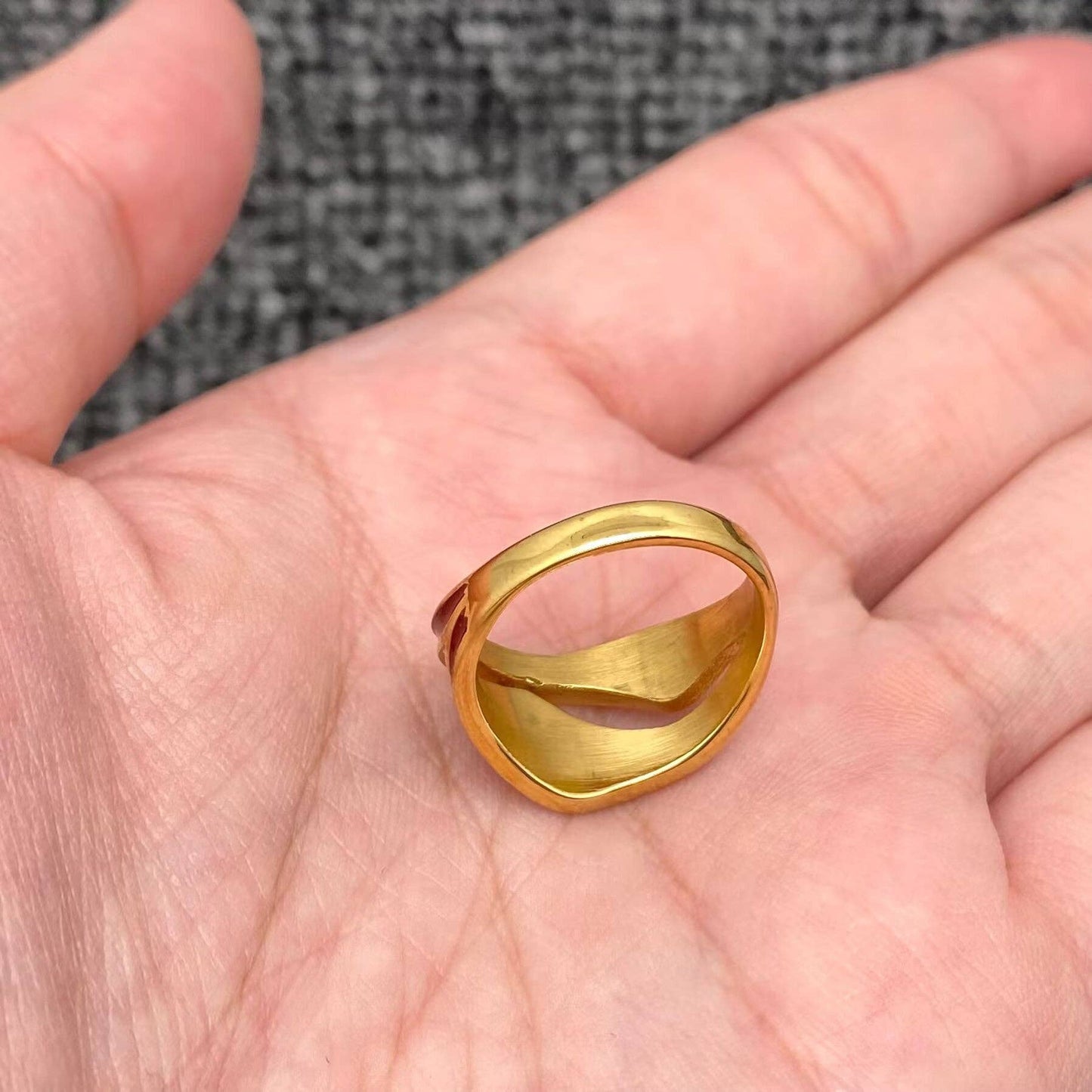 Ankela Red Two Tone Ring
