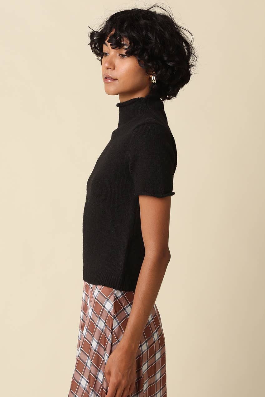 Olivaceous - Alani Mock Neck Knit Top: H GREY / L