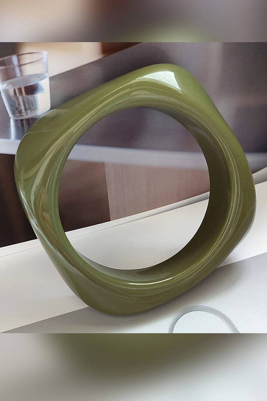 Amber Marble Bangle Green