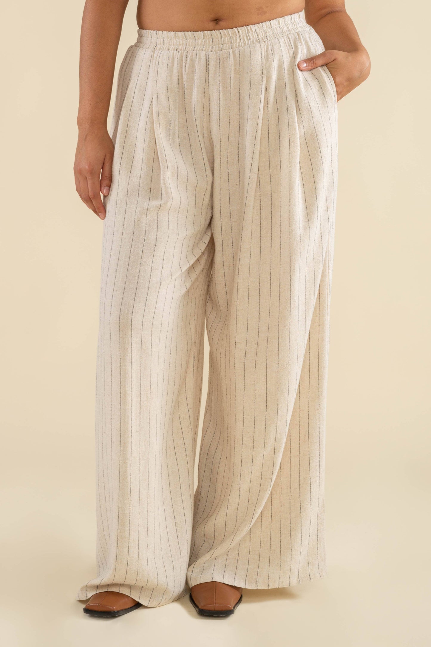 Helena Striped Linen Pant