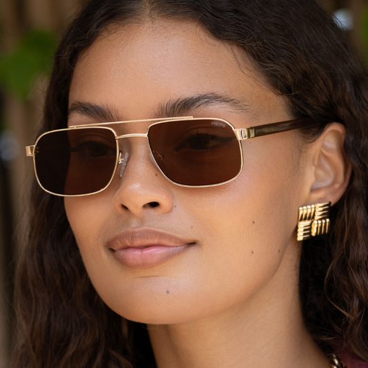 Vesper Sunglasses Gold / Brown