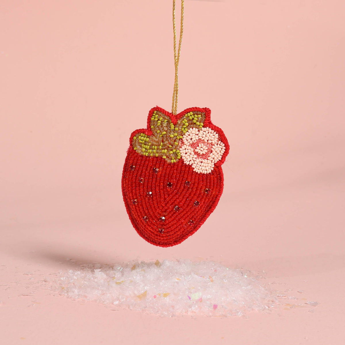 Beaded Ornament Strawberry