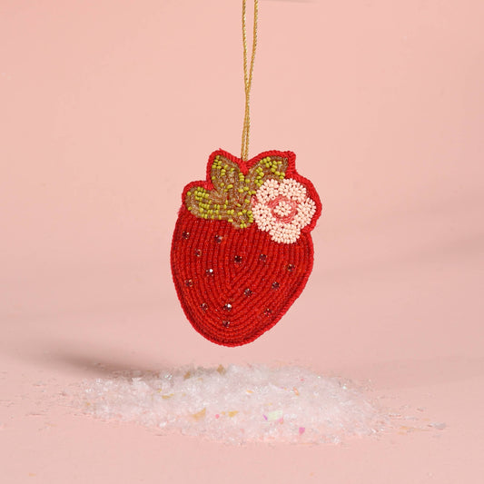 Beaded Ornament Strawberry