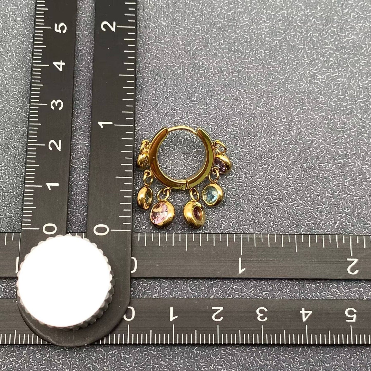 Round Fringe Huggie Earrings