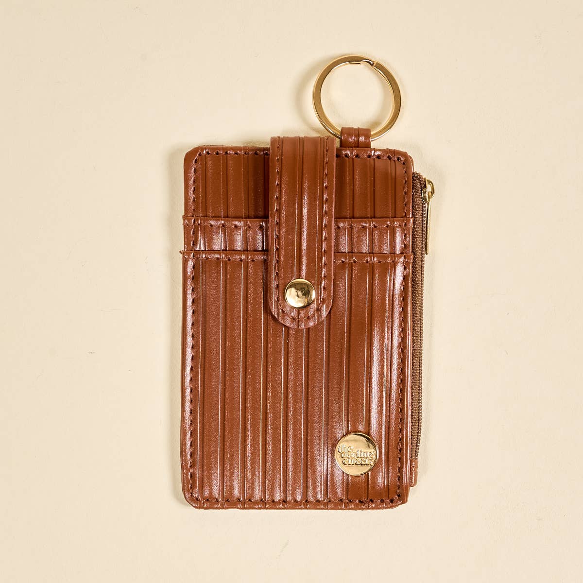 Ripple Keychain Wallet Cognac