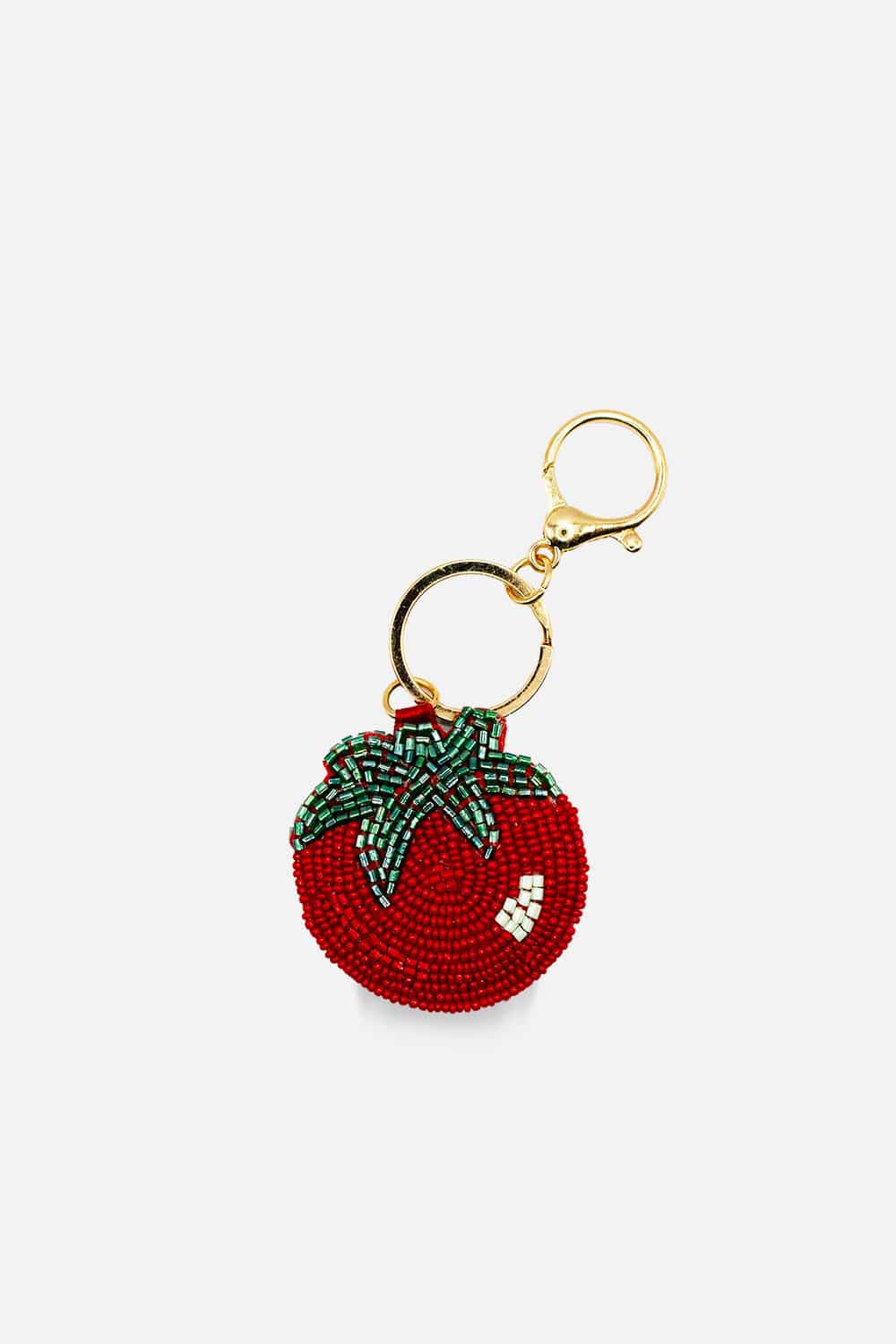 Beaded Bag Charm Tomato