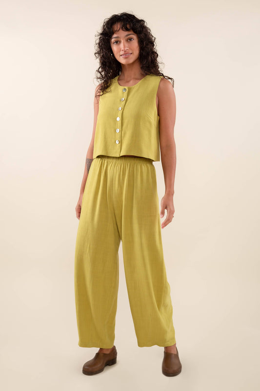 Thea Linen Barrel Pant