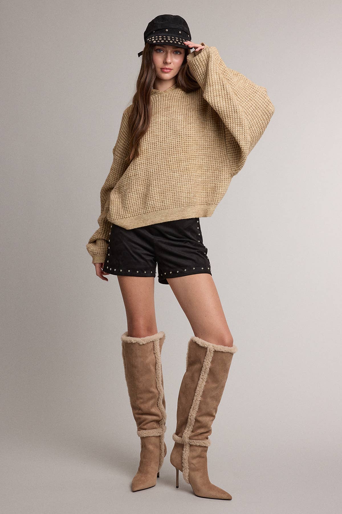 Erika Waffle Hoodie