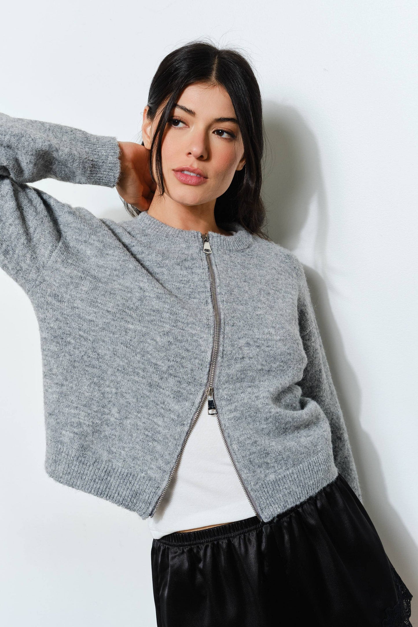 Kristan Zip Up Cardigan