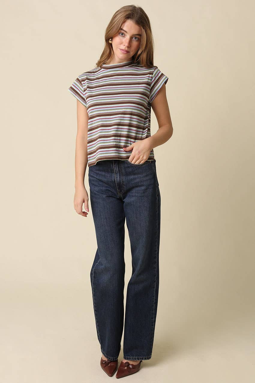Lizz Mock Neck Tee