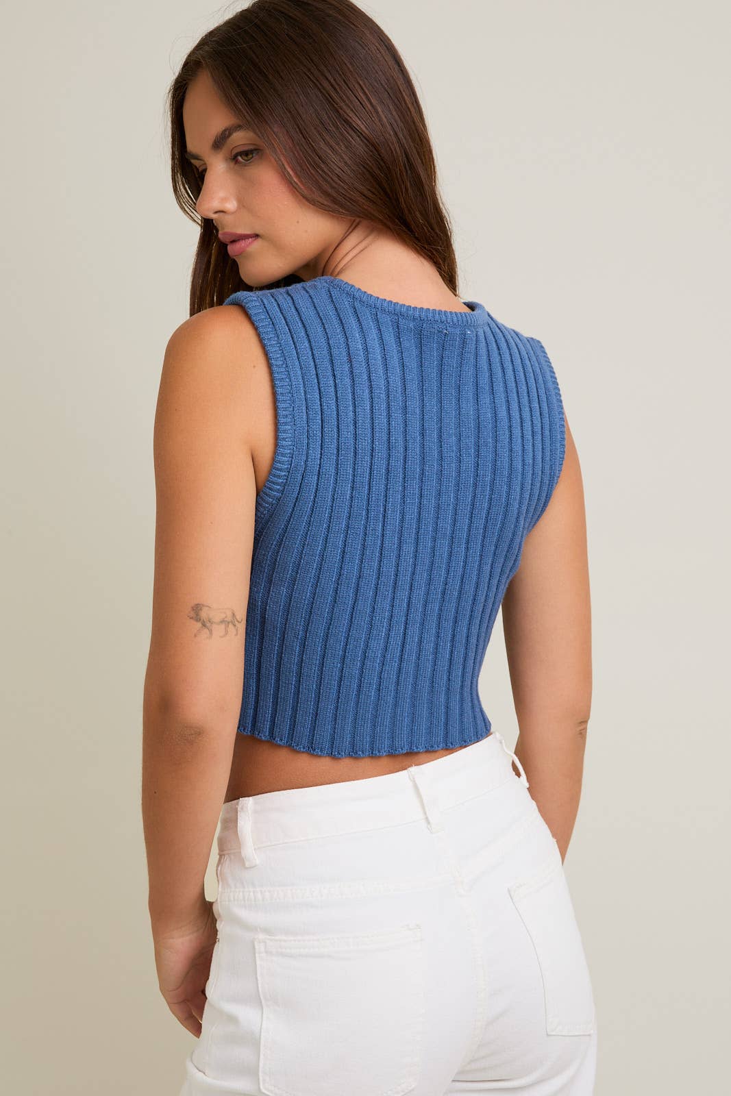 Ivy Top Dusty Blue