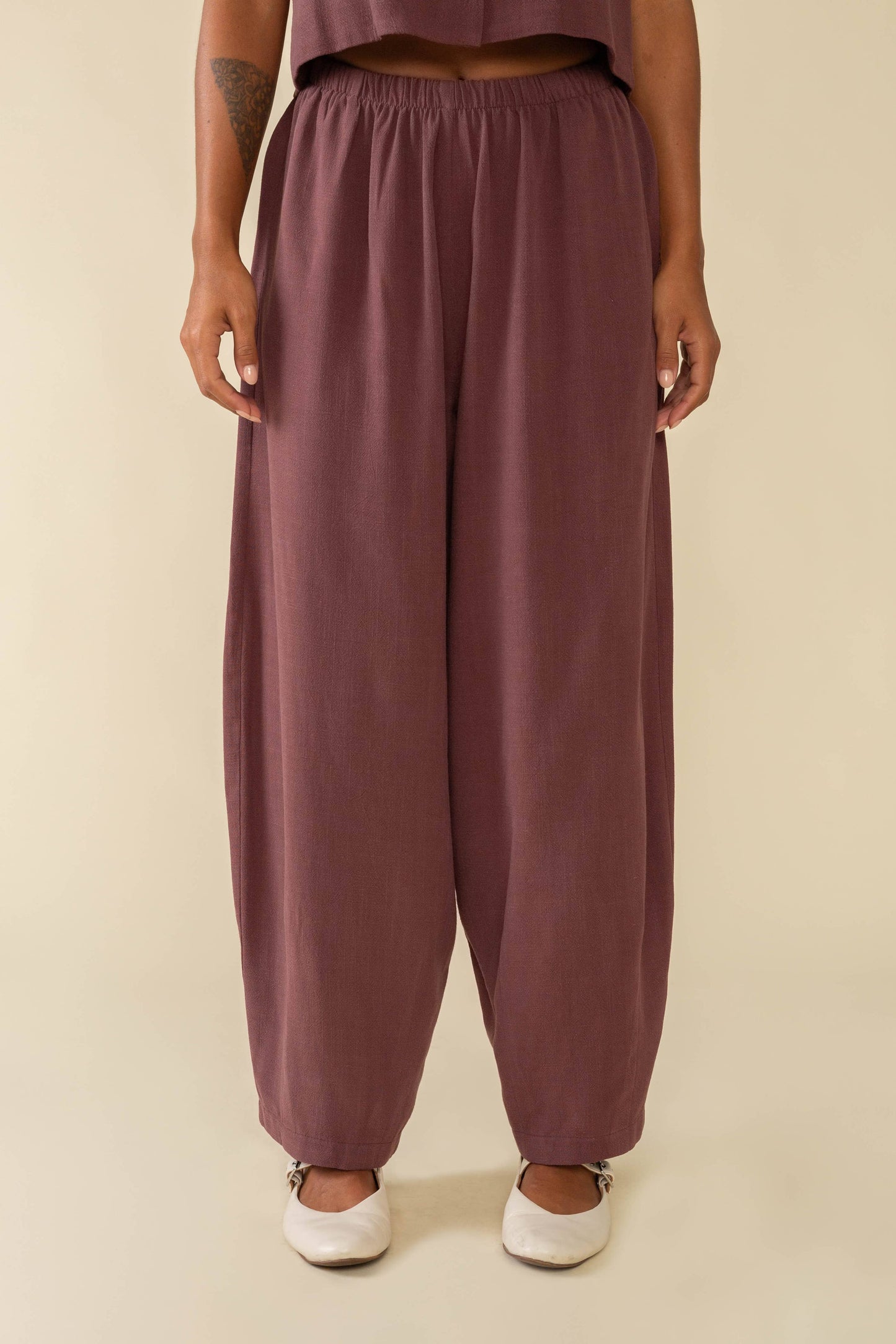 Sophia Linen Pant Plum