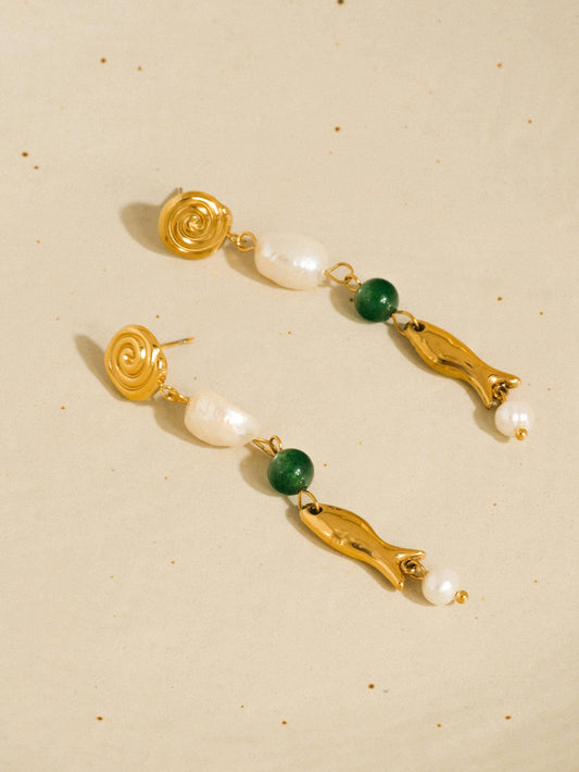 Palermo Pearl Fish Earrings