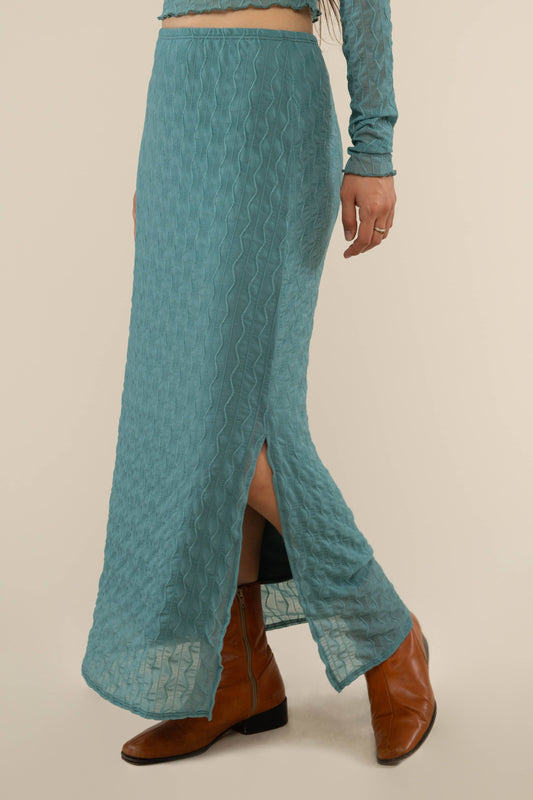 Mila Mesh Skirt Seafoam