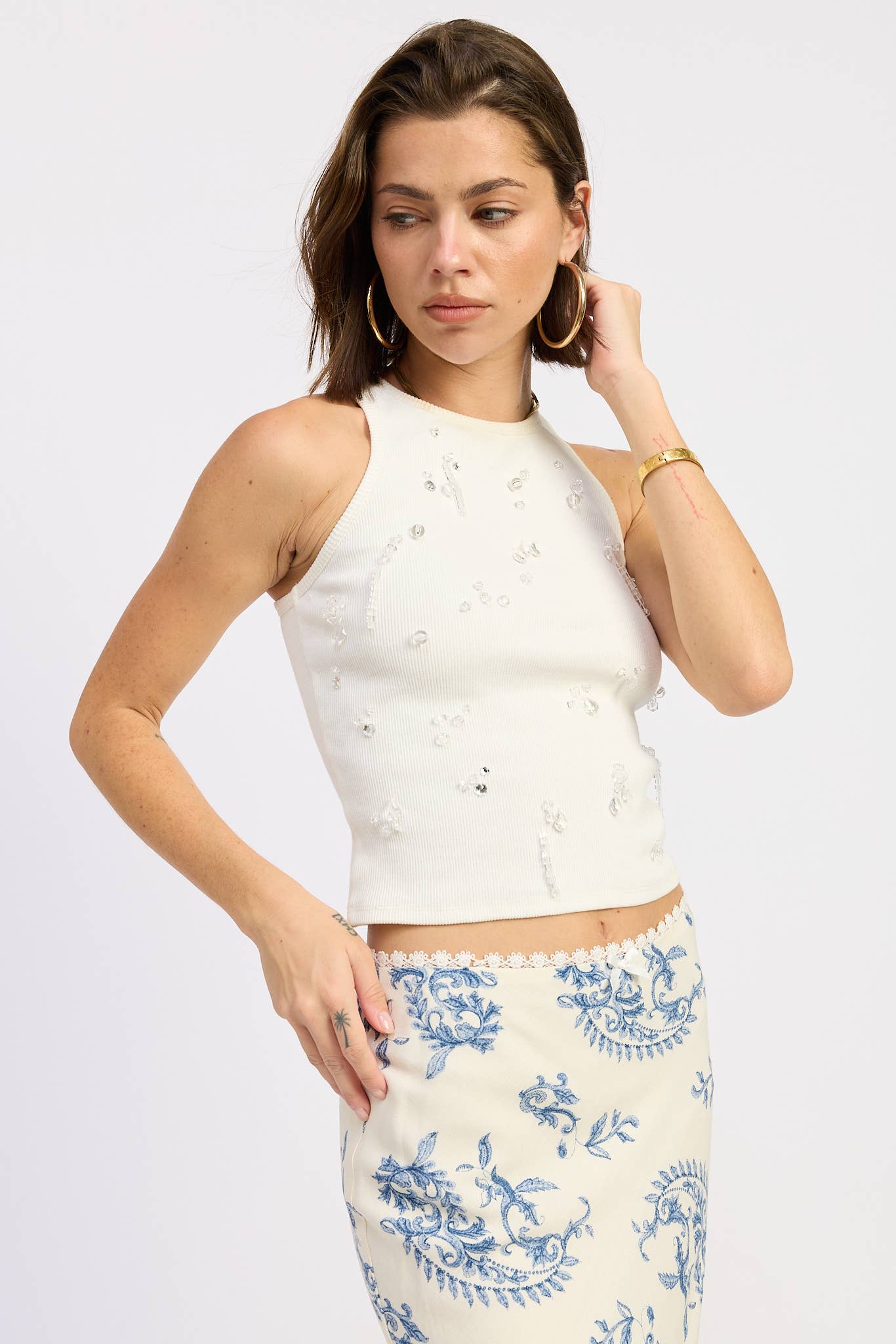 Casey Beaded Tank