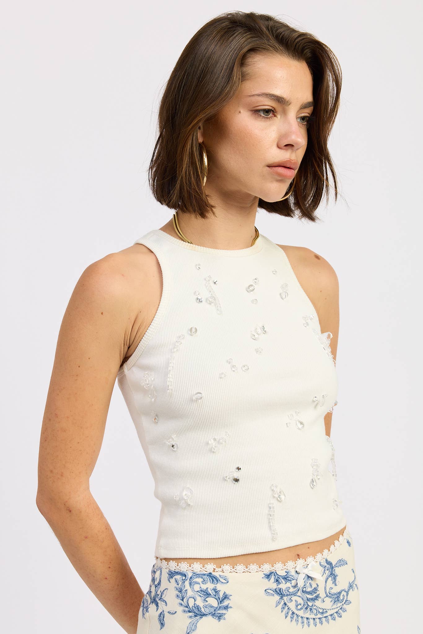 Casey Beaded Tank