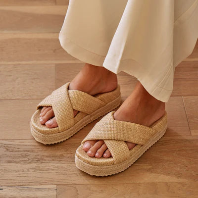 Hali Platform Sandal Natural