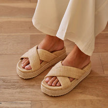 Load image into Gallery viewer, Hali Platform Sandal Natural
