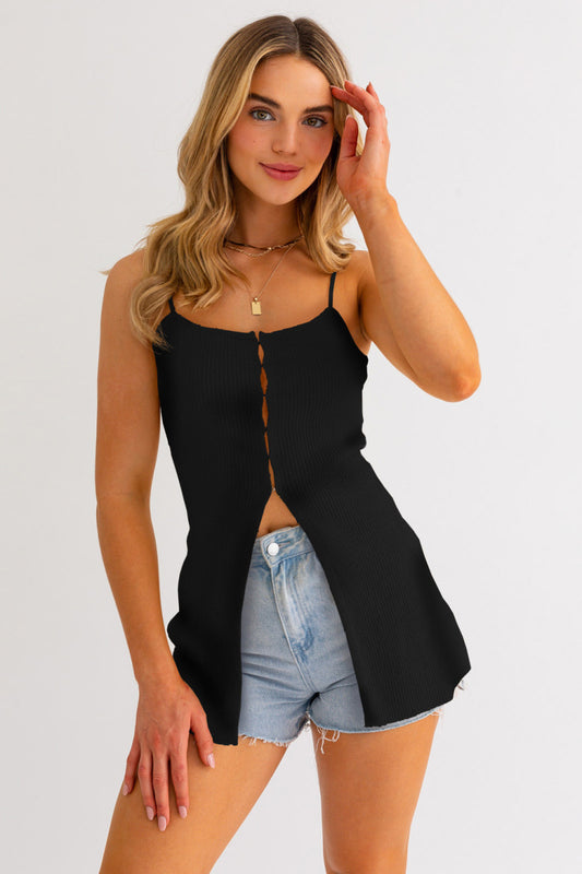 Stevie Sweater Top Black