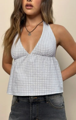 Sandra Gingham Top