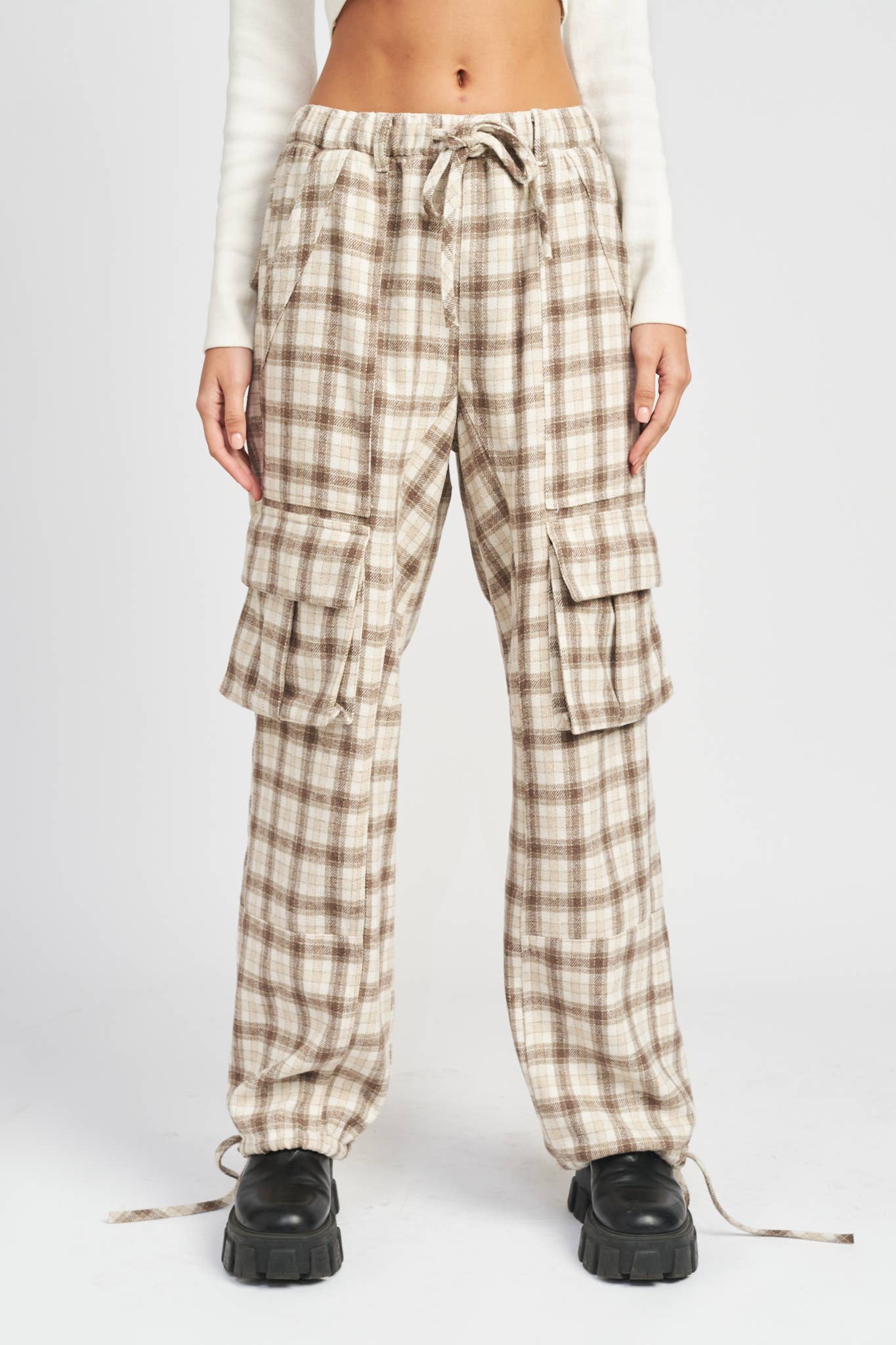 Frances Plaid Cargo Pant