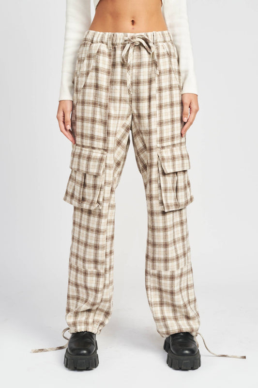 Frances Plaid Cargo Pant