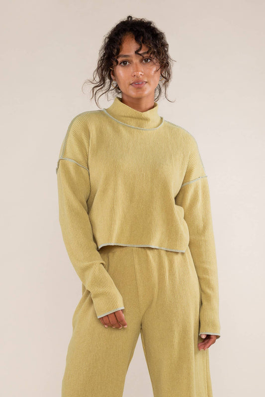 Winnie Pleated Turtleneck Top