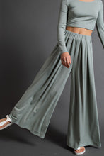 Load image into Gallery viewer, Breezy Nights Wide Leg Ribbed Pants
