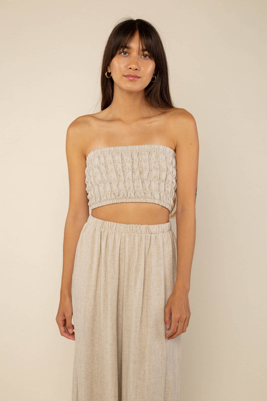 Emma Linen Top Natural