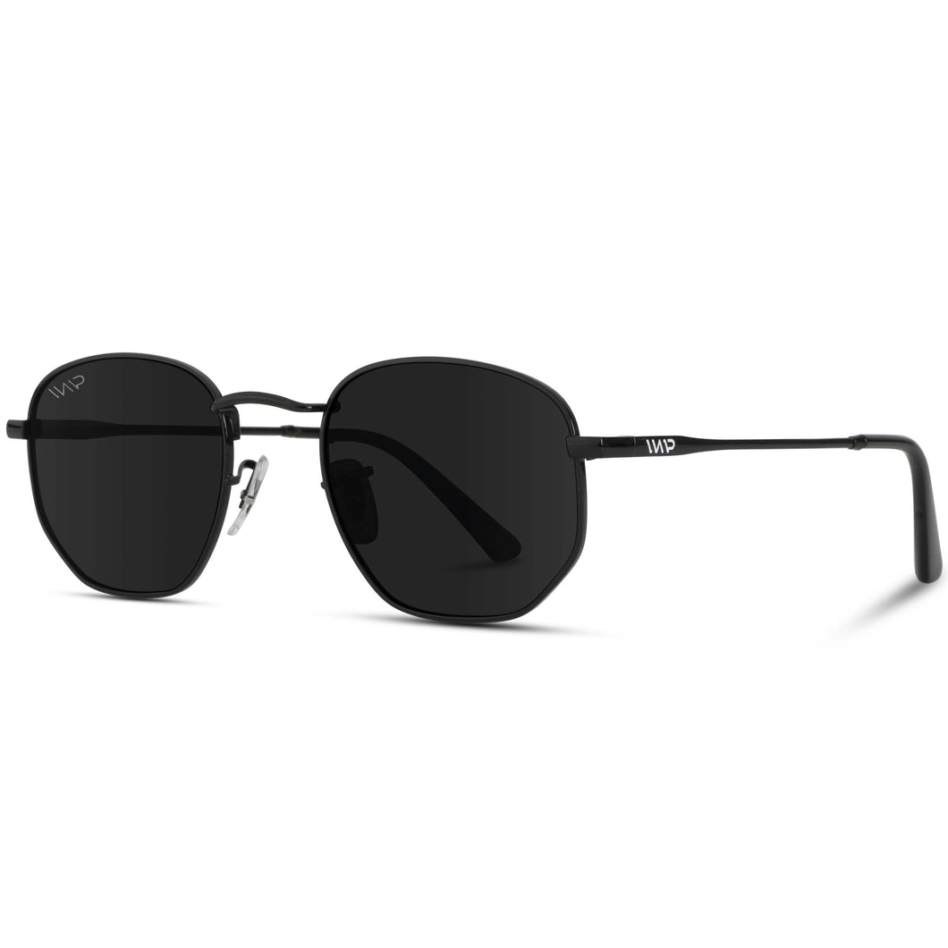 Bexley Hexagonal Black Sunglasses