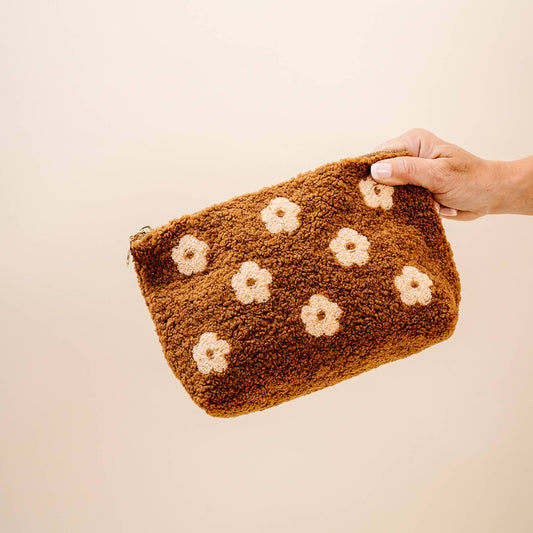 Confetti Garden Teddy Pouch Brown