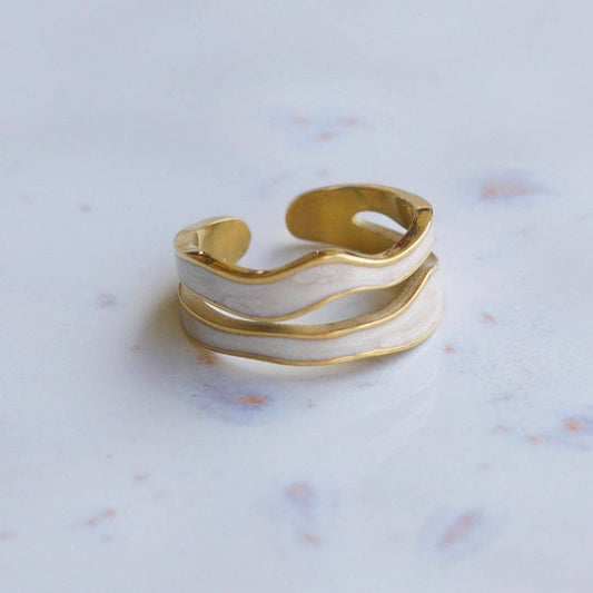 Doe Double Layer Enamel Ring